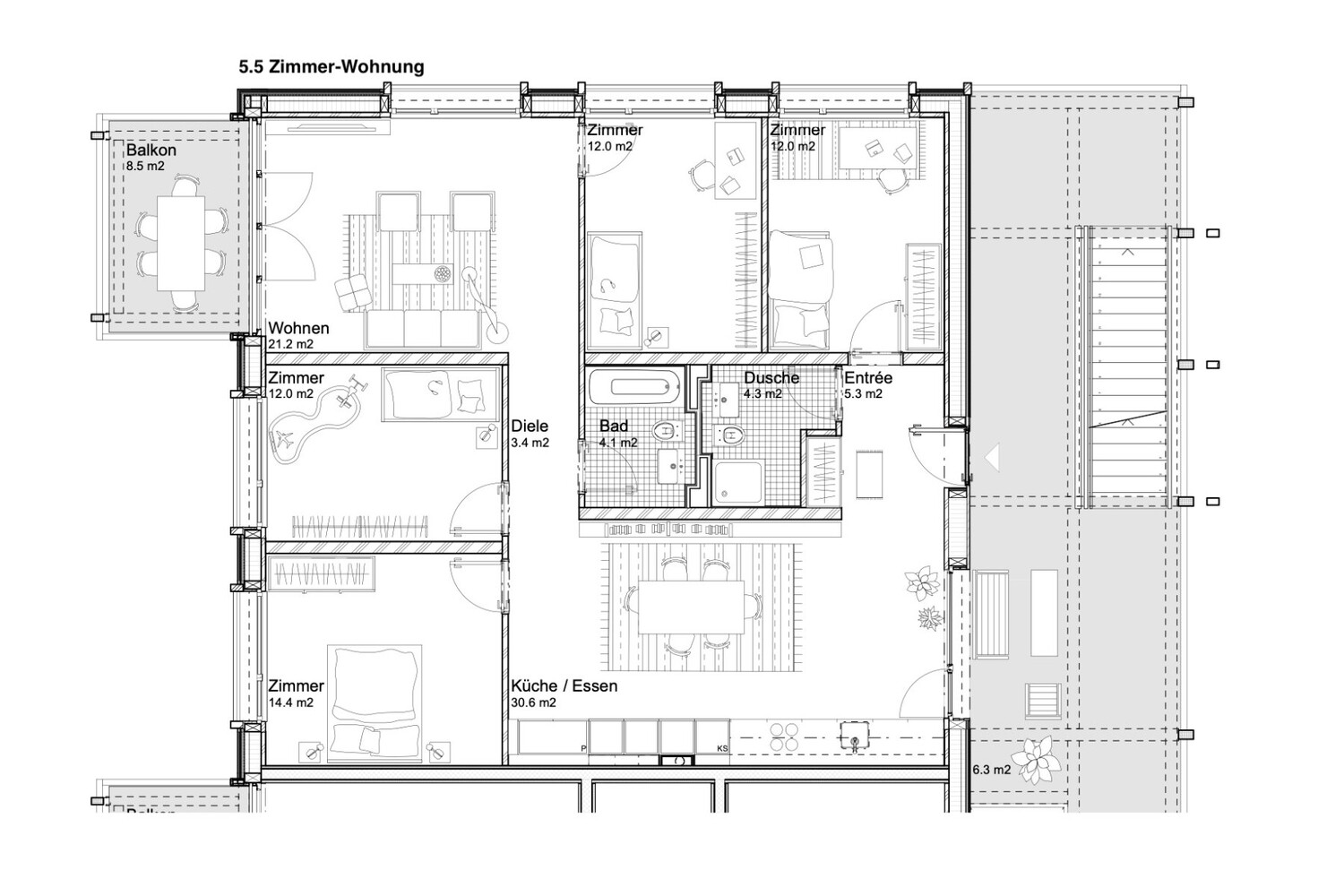5.5 Zimmer